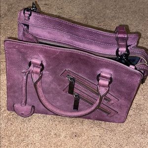 Purple suede Rebecca Minkoff mini purse.